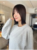 外ハネロングボブ/大人ヘア/透明感カラー/結べるボブ