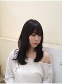 アプリコットオレンジ/くびれヘア/ウェーブショート［新潟］