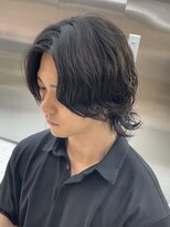 フィフスパーク(fifth PARK)&nbsp;渋谷毛流れスパイラルパーマメンズボブウルフメンズミディアム