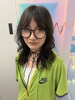 イロウ 山口どうもん店(IROW)&nbsp;パーマ　暗髪　レイヤーカット　ウェーブヘア【山口】