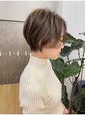 くびれショート/ショートヘアー/オリーブベージュ