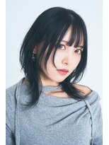 プリアバイポプルス 渋谷(pria by popls)&nbsp;ミディアムレイヤーハッシュカット顔周りレイヤーカット韓国ヘア