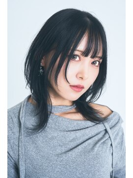 プリアバイポプルス 渋谷(pria by popls) ミディアムレイヤーハッシュカット顔周りレイヤーカット韓国ヘア