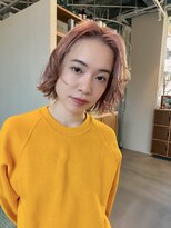 エルム 原宿 表参道(yelm) ボブ×ピンクベージュ/髪質改善/ダブルカラー/インナーカラー