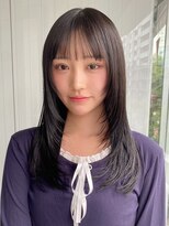 エトラ 渋谷店(etora) 韓国ヘア レイヤーカット 小顔 ココアベージュ 黒髪"