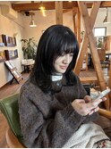 ダークグレージュ×レイヤーカット