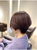 大人前下がりショートローズバイオレットカラー