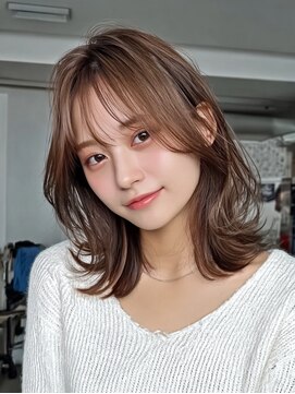 レリーアンテ 大阪梅田(Rely ante) くびれヘア　韓国　透明感カラー