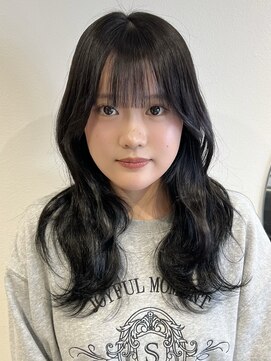 ラミエバイメルト 下北沢(lamie by melt) レイヤーカット 顔周りカット 黒髪 地毛風カラー ハッシュカット