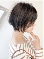 リタ 枚方(Rita)&nbsp;夏カラーブリーチなし◆暗めショート×涼しげ小顔ボブ