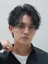バイフィフス 原宿/表参道(by fifth) 緩め波巻きスパイラルパーマシャドウパーマメンズセンターパート