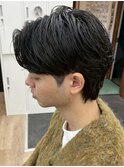 横浜メンズカットメンズパーマニュアンスパーマセンターパート
