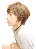 ヘアーミックス ニット(hair mix nitt) アッシュベージュなコンパクトショート