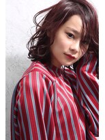 パティオンツー(PATIONN2)&nbsp;オルチャン風ミディアムウェーブボブ☆ナチュラルベリーピンク♪