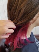 ルモ ヘアー 泉佐野ベイエリア店(Lumo hair) インナーカラー【ブラウン×レッド】セミディ