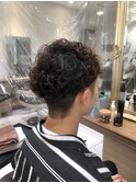 マッシュ×パーマ