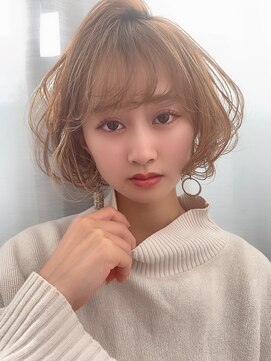 アヴァンス 光明池店(AVANCE.) ガーリー緩まきボブ＋ピンクブラウン☆