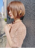 小顔ショコラピンクアッシュヘルシースタイルふんわりカール
