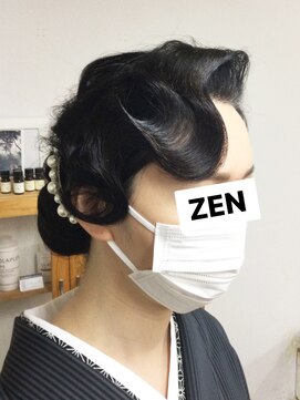ヘアアンドメイク ゼン ヨコハマ(Hair&Make ZEN YOKOHAMA) フィンガーウェーブのアップスタイル