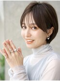 前髪あり小顔ショートボブ20代30代40代【AIN.表参道】川原大地