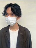 癖毛風センターパートマッシュ【rili横浜】