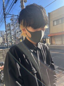 サムソンアンドデリラ 調布店 メンズ　ウルフカット　アンブレラカラー