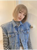 ハイトーンベージュボブ