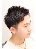ショートスタイル/ツーブロックアップバング/爽やか/ビジネス