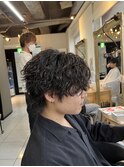 ツイストスパイラルパーマ波巻きスパイラルパーマメンズマッシュ
