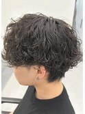 波巻きショートウルフスパイラルパーマ