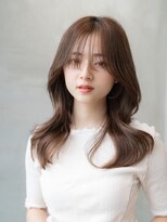 オースティン 流山おおたかの森(AUSTIN)&nbsp;大人かわいい前髪セシルカットココアブラウンフリンジウェーブ 