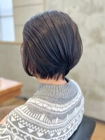 ポルム パプリカ(polum paprika)&nbsp;大人可愛い黒髪暗髪ショートボブ丸みシルエット綺麗めナチュラル