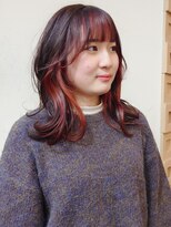 ヘアモード カクテル&nbsp;フェイスフレーミング×ストレートミディアム【ニシヤマ　ミホ】