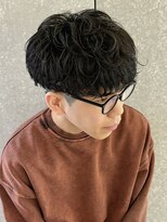 ニアウ 太田店(Niau)&nbsp;メンズパーマシャドウパーマ波巻きスパイラルパーマアイブロウ