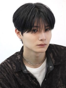 エイド 渋谷(aid) ナチュラルシースルーマッシュ刈り上げツーブロックダウンパーマ