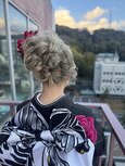 #成人式 #ヘアアレンジ #カチモリ #くるりんぱ #編み込み