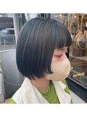 ブルーブラックミニボブ