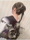 【BLUEFAIRY】成人式★振袖着付★韓国風★カチモリ金箔ヘア