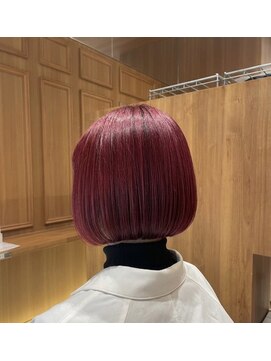 ラメールアヴェダ イオンモール秋田店(Lamelu AVEDA) 大人可愛いレッドピンクボブ