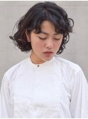 立体感のあるパーマボブ