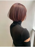 簡単スタイリング 伸ばしかけヘアココアブラウン