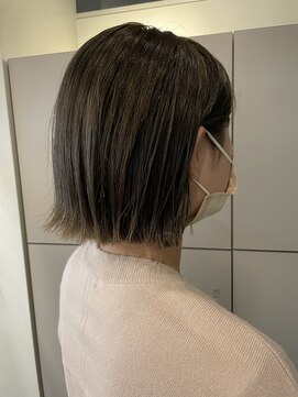 エイト 沖縄豊崎店(EIGHT toyosaki) 【EIGHT 豊崎】お客様スタイル_オリーブベージュなパッツリボブ