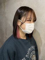 リエコー(RE'ECHO)&nbsp;淡いピンクインナーでモテ髪スタイル　エクステ/髪質改善/韓国