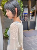 【オダオススメ！】切りっぱボブ/タイトショート/グレーブルー
