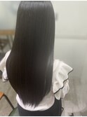 ラベンダーアッシュ艶髪ロング