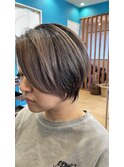 ショートスタイル バレイヤージュ