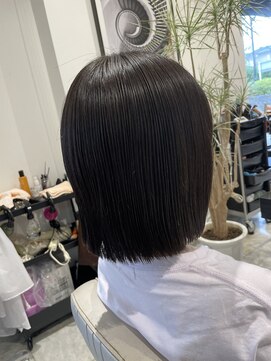 レシェル 桑名店(RECIEL) 切りっぱなしボブ×縮毛矯正
