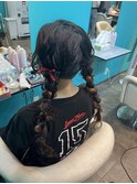編み下ろしツイン
