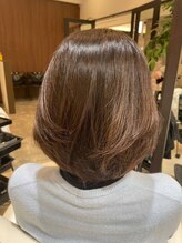 アルモ 千里山店(almo) 40代50代前髪アンブレラカラーイメチェンこなれミディウルフ