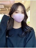 小顔似合わせフェミニンロングレイヤーカット2wayバング